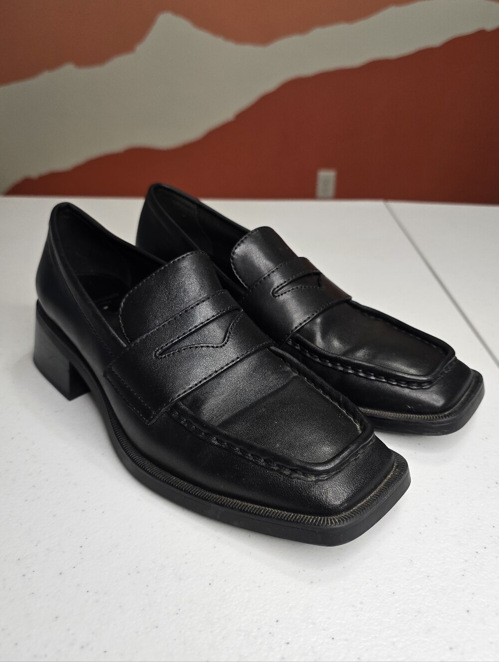 Vagabond Shoemakers Blanca Heeled Loafer Black Women's US 7.5-8 Office Preppy